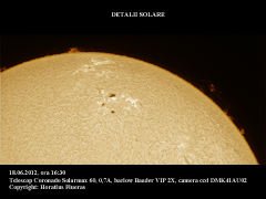 Detalii solare in cromosfera solara, 18.06.2012